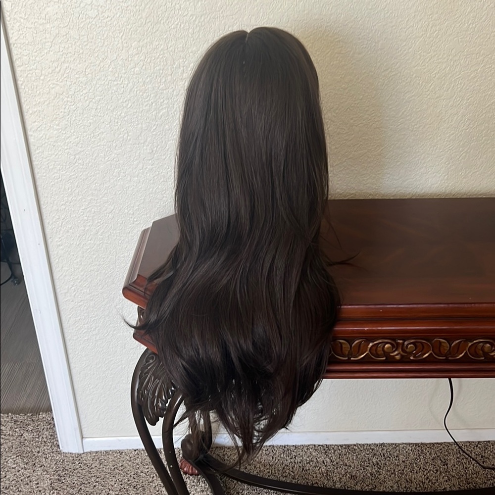 Elegant Dark Brown Women's Wig by Nel’s Wigs